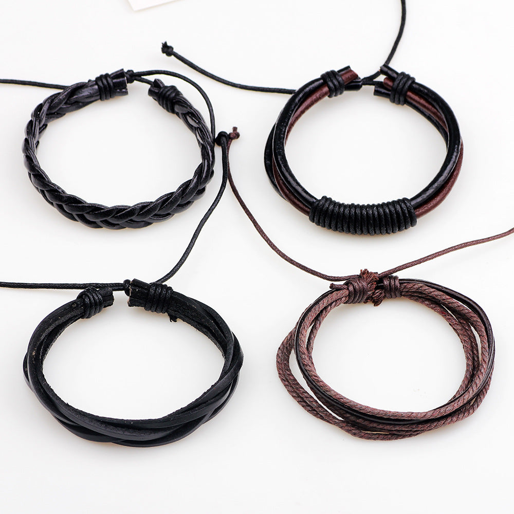 Leather Bracelet (Pack of 4)