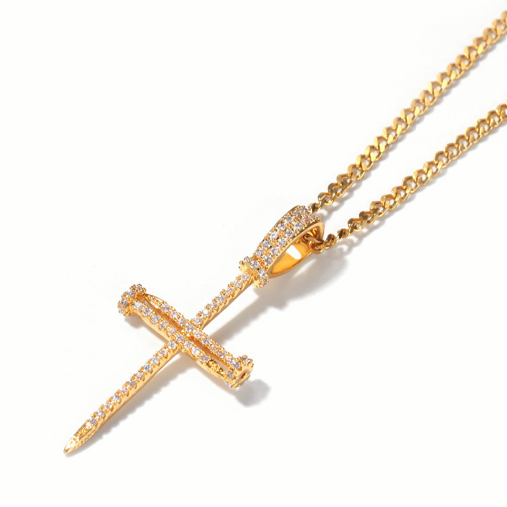 ICED Screwed Cross Pendant