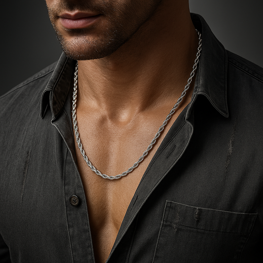 Twisted Rope Chain (Silver)