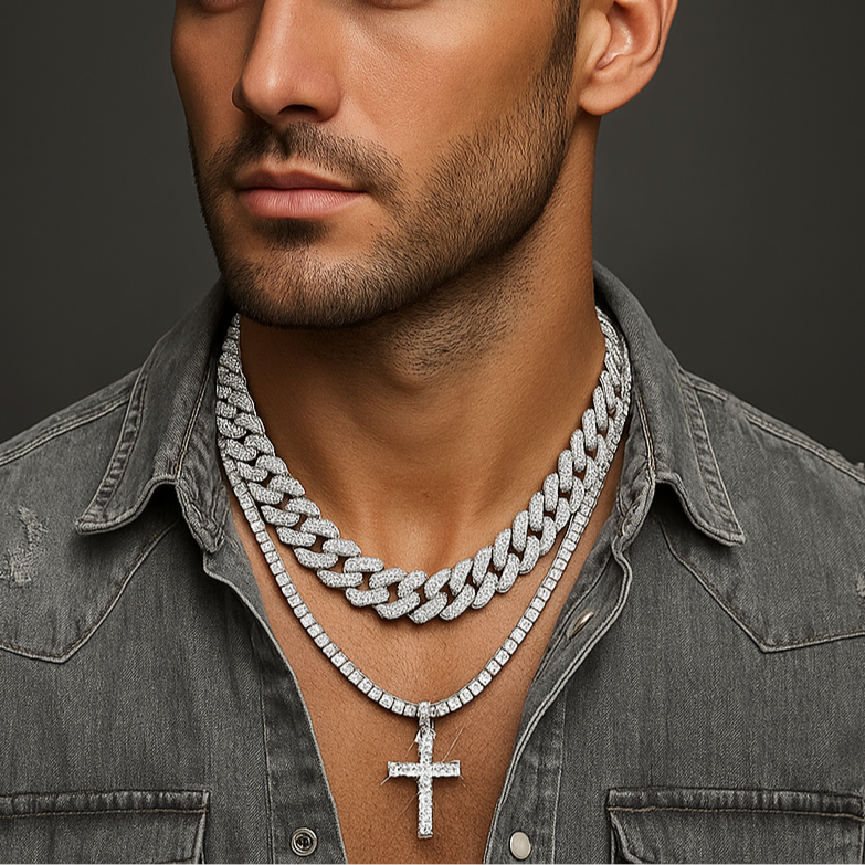 ICED Cross Pendant (Tennis Chain/ICED Cuban Chain Pack)