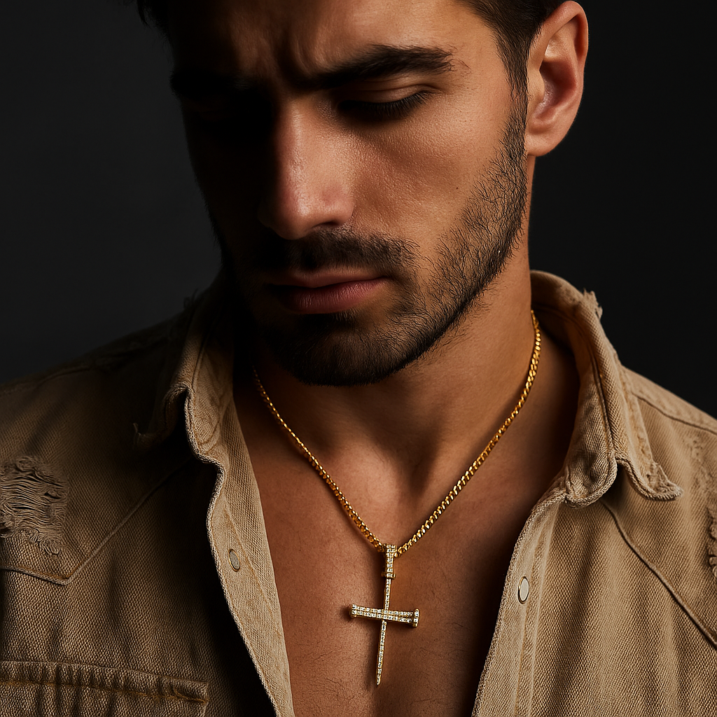 ICED Screwed Cross Pendant