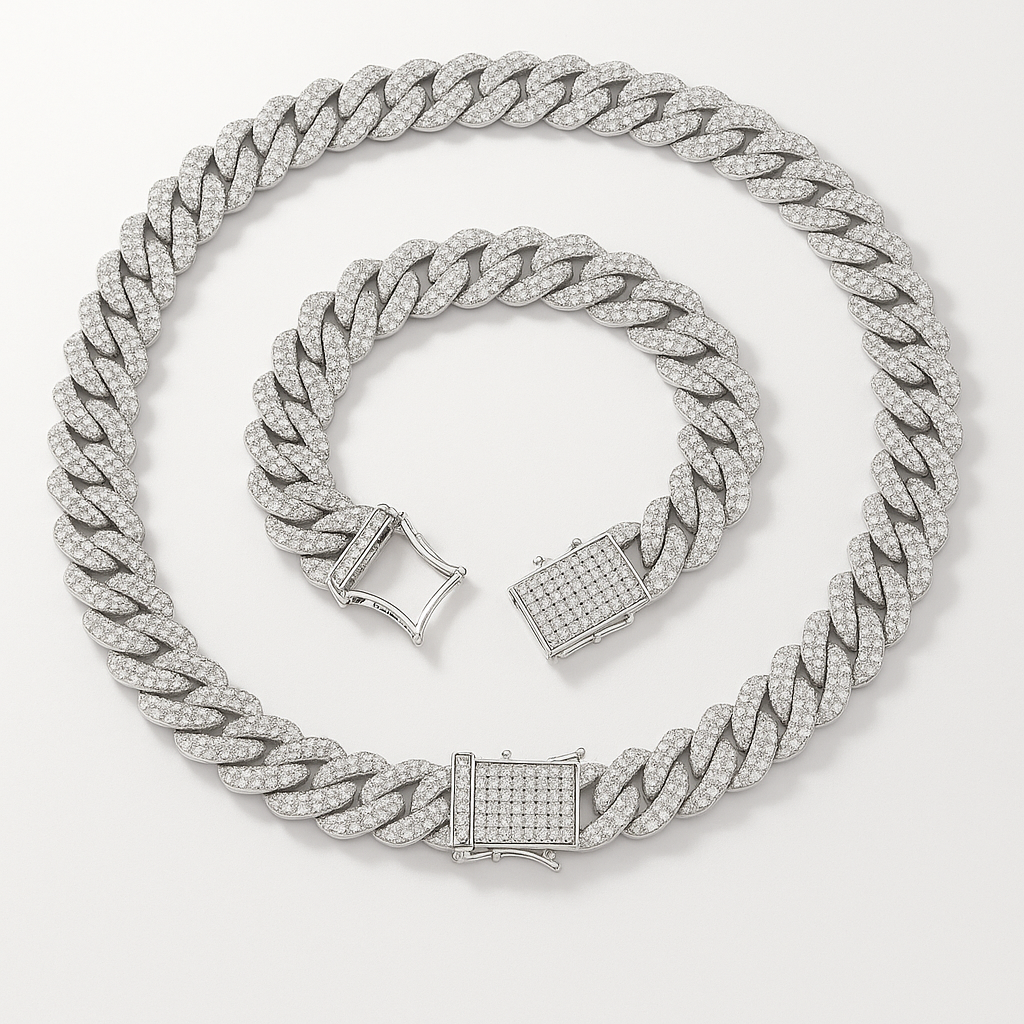 ICED Classic Cuban Link Chain and Bracelet