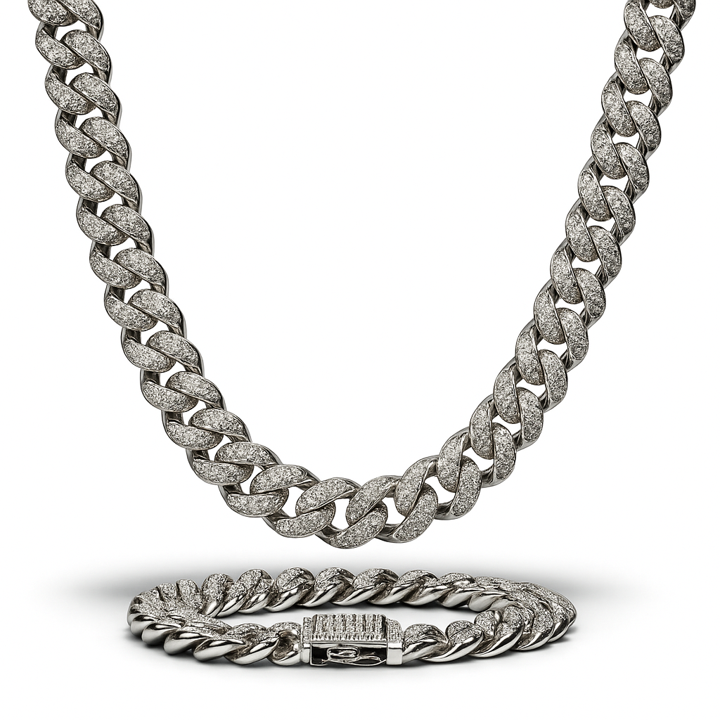 ICED Cuban Link Chain and Bracelet
