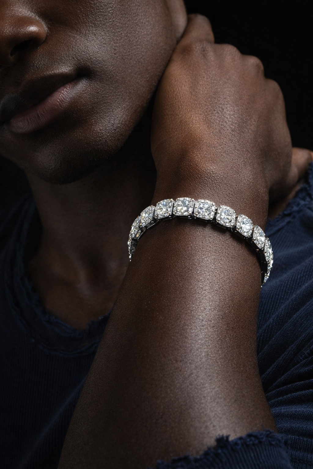 Clustered Tennis Bracelet