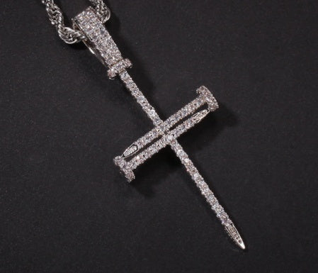 ICED Screwed Cross Pendant