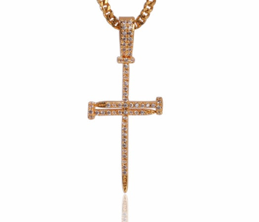 ICED Screwed Cross Pendant