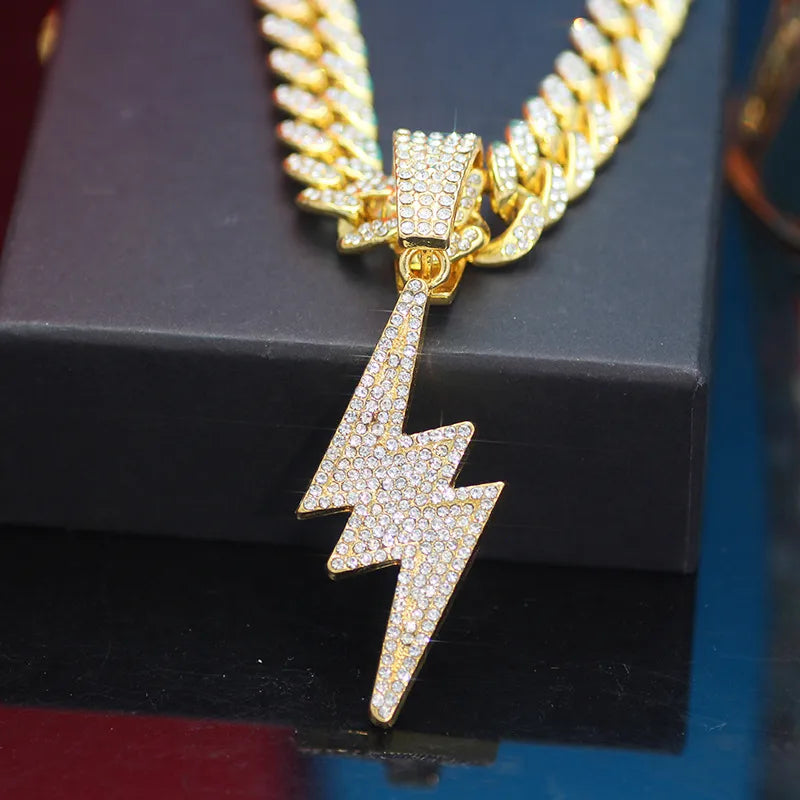 ICED Thunder Pendant (White Gold)