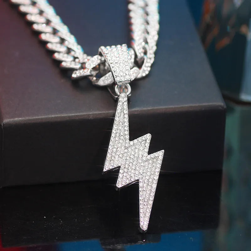 ICED Thunder Pendant (White Gold)