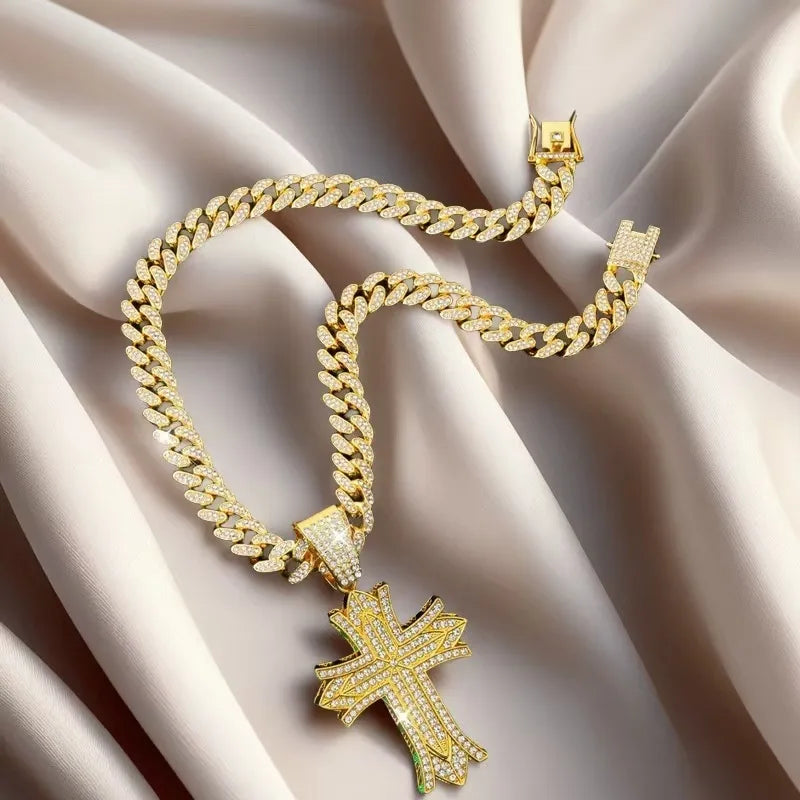 ICED Fat Cross Pendant