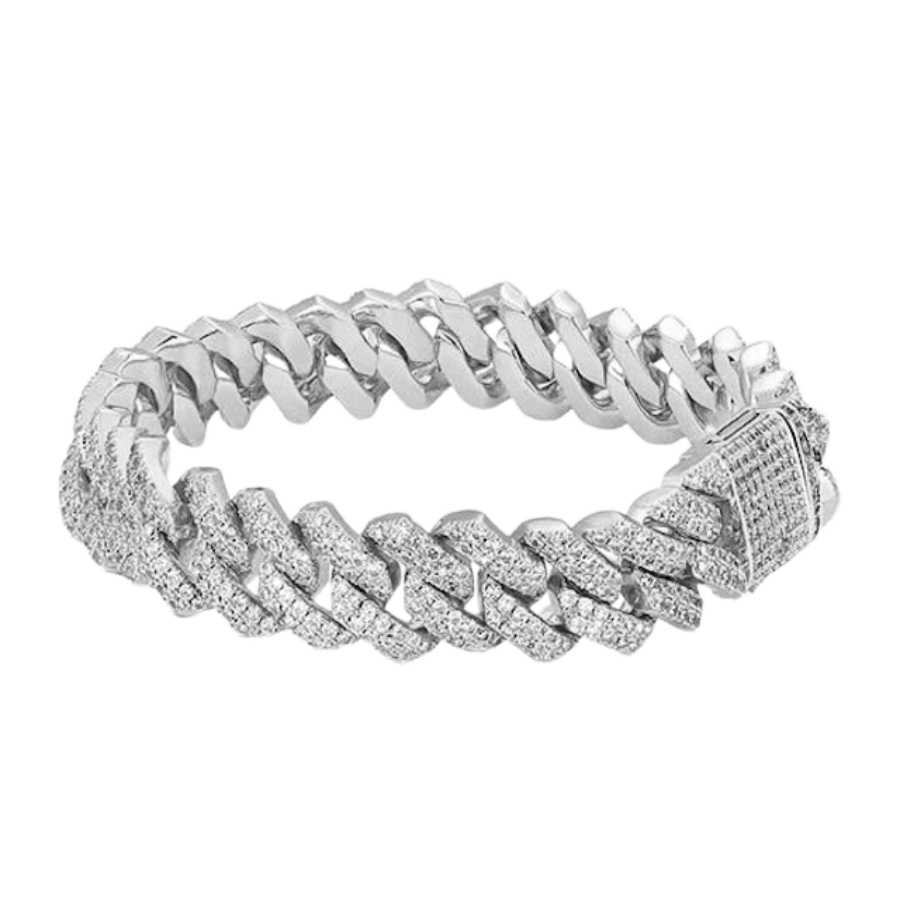 ICED Gold and White Gold Cuban Link Bracelets