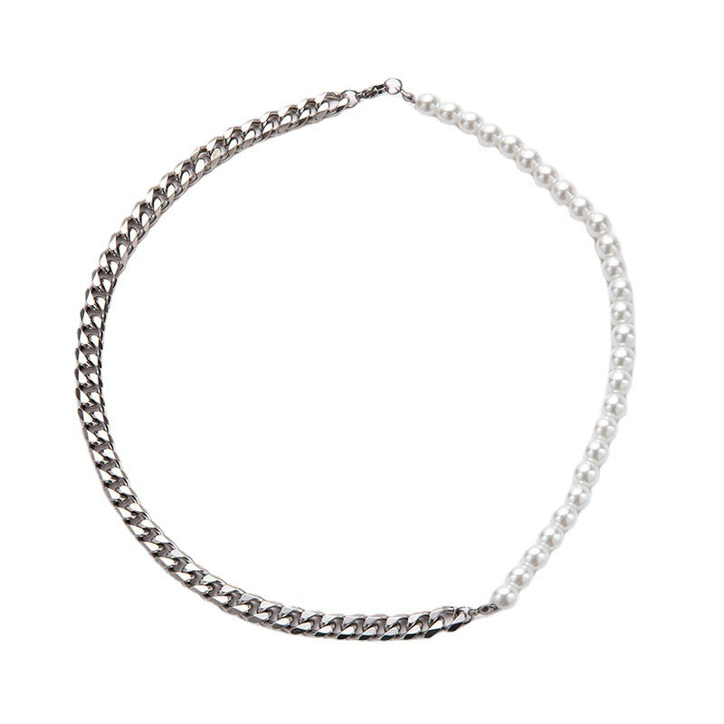 Pearl X Cuban Link Chain