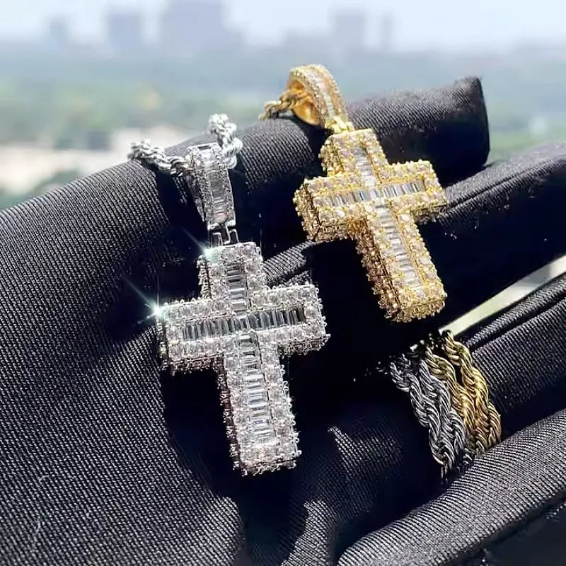 Baguette Cross Pendant