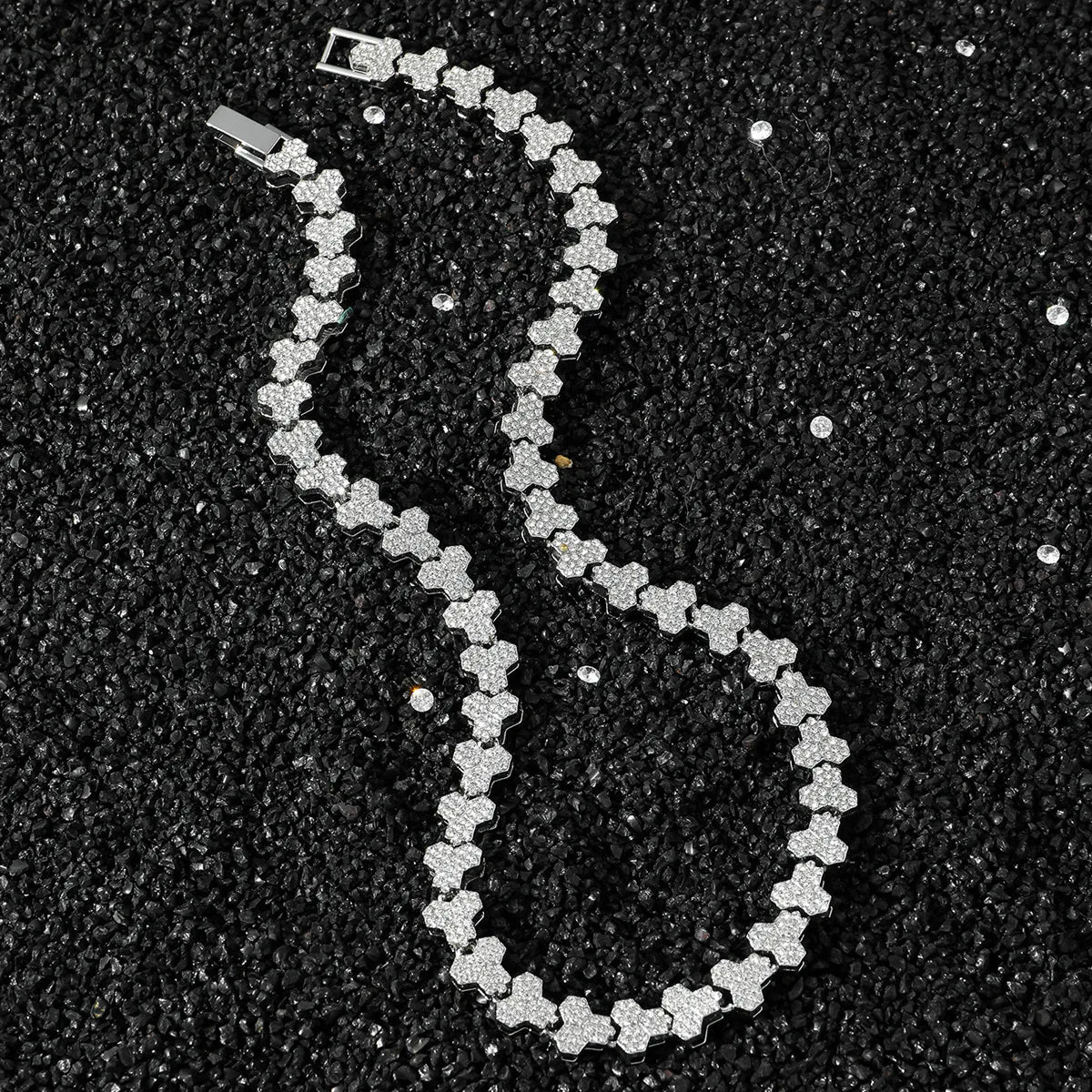Flower Cluster Tennis Chain