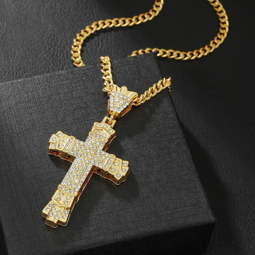 ICED Cross & Chain (Gold)