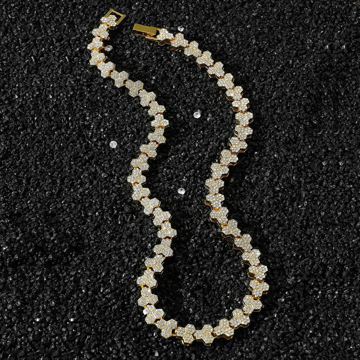 Flower Cluster Tennis Chain