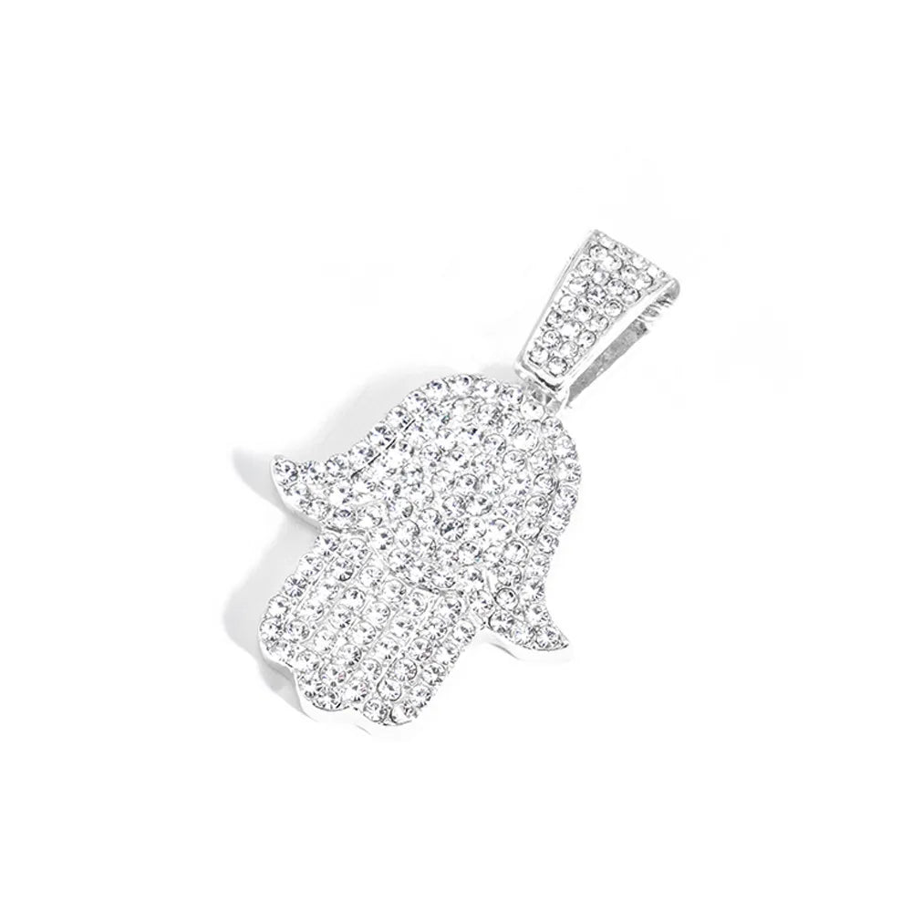 ICED Hamsa Pendant