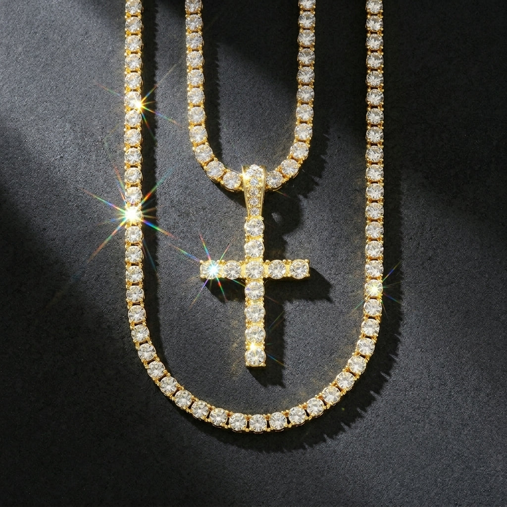 ICED Cross Pendant