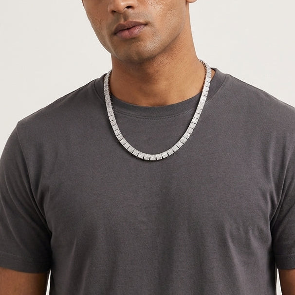 Square Clustered Tennis Chain