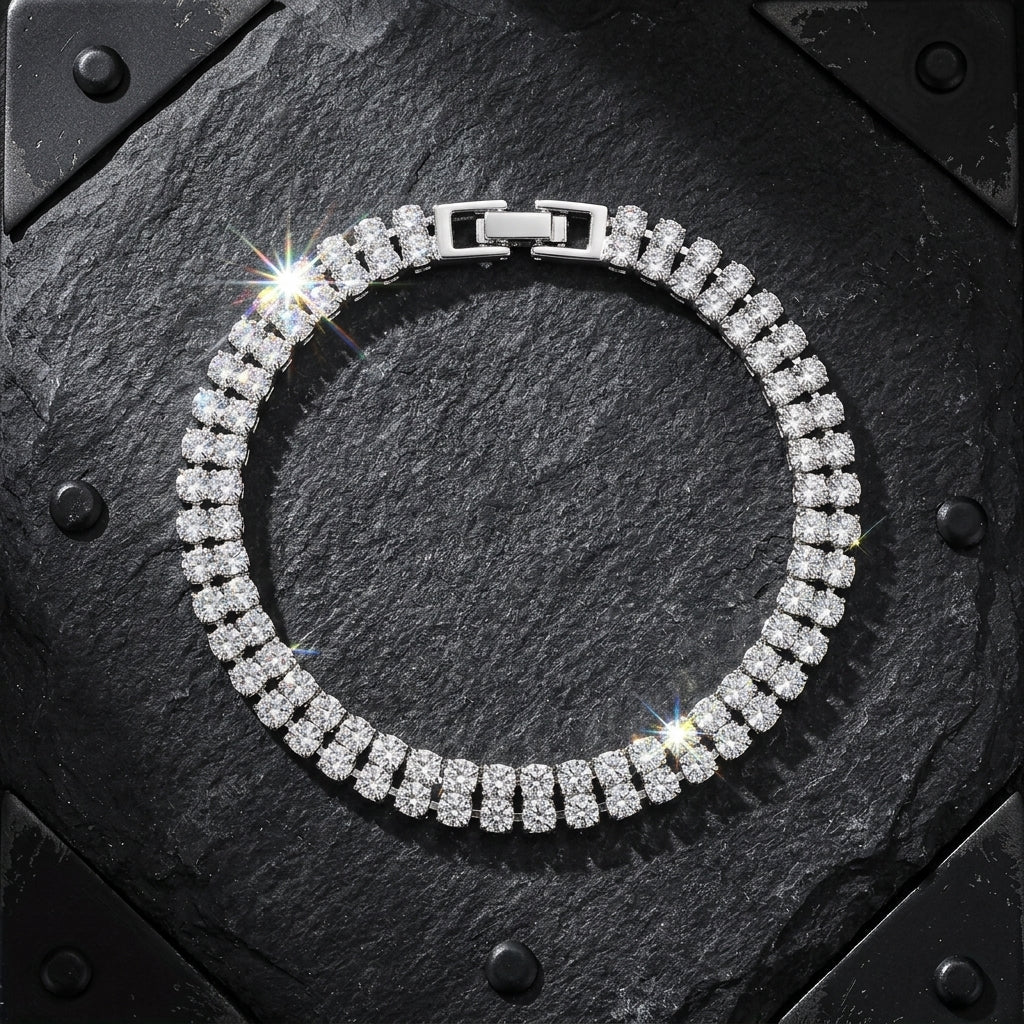 Double Rowed Tennis Bracelet
