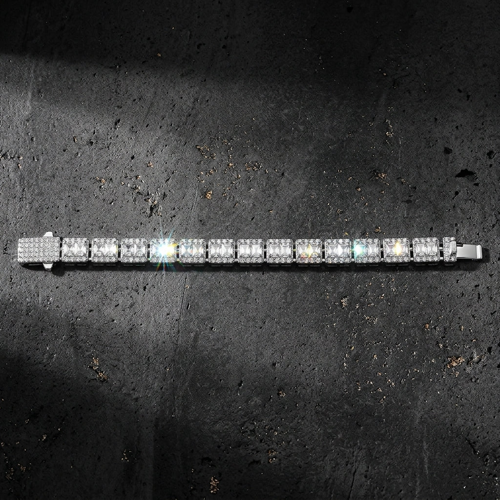 Square Baguette Tennis Bracelet