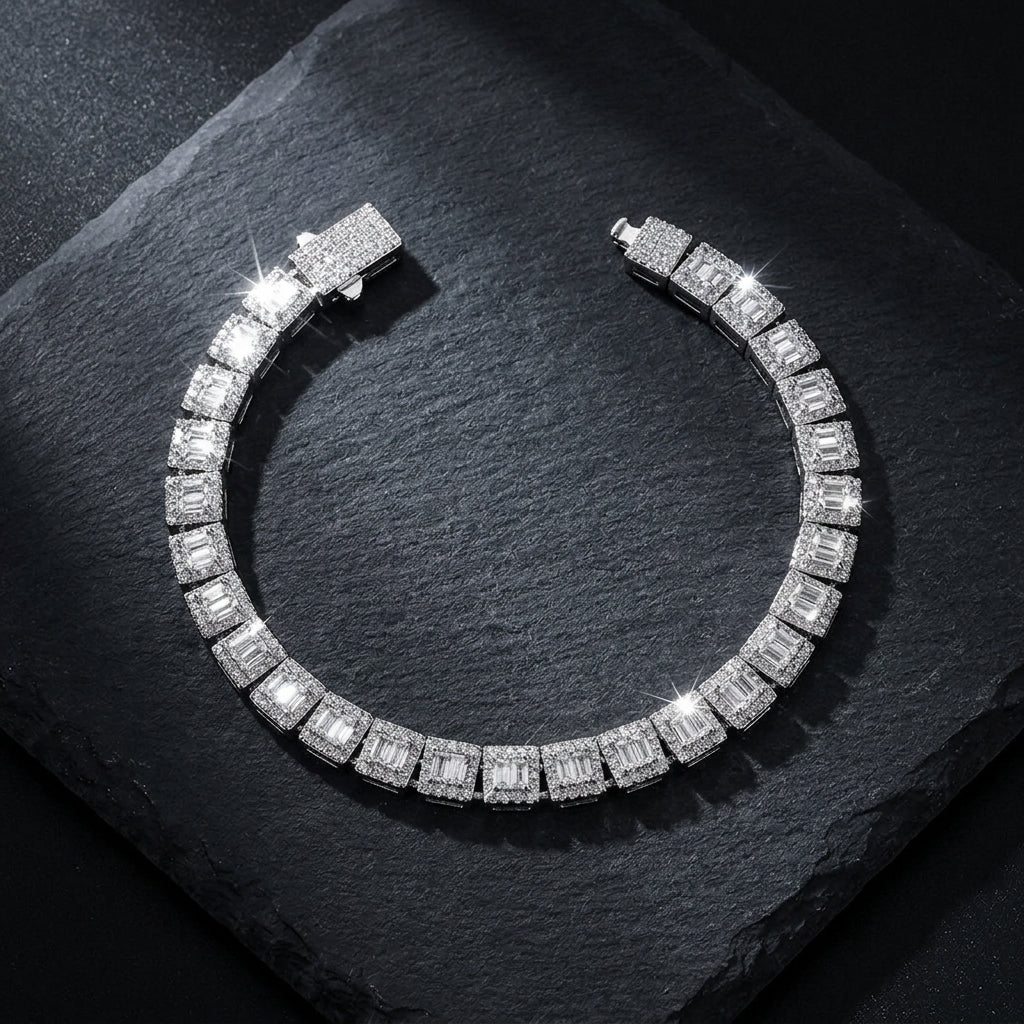 Square Baguette Tennis Bracelet